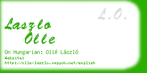 laszlo olle business card