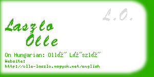 laszlo olle business card
